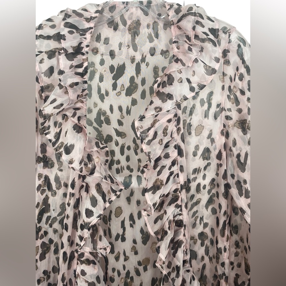 BOHO Animal Print Kimono Size Small - Picture 2 of 4
